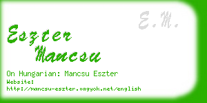 eszter mancsu business card